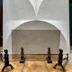 Pair of fire dogs and fireplace screen Anton Prinner