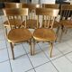 Set of 6 vintage SNCF bistro chairs from the 1960s.