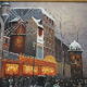 Tableau signé Le Moulin Rouge sous la neige