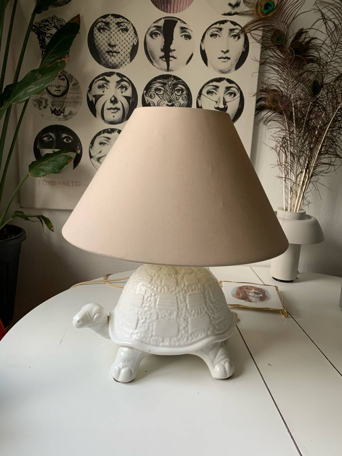 Vintage turtle lamp