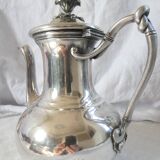 Christofle teapot, coffee pot silver-plated metal 19th art nouveau