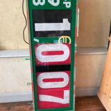 Industrial vintage gas station price panel