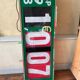 Industrial vintage gas station price panel