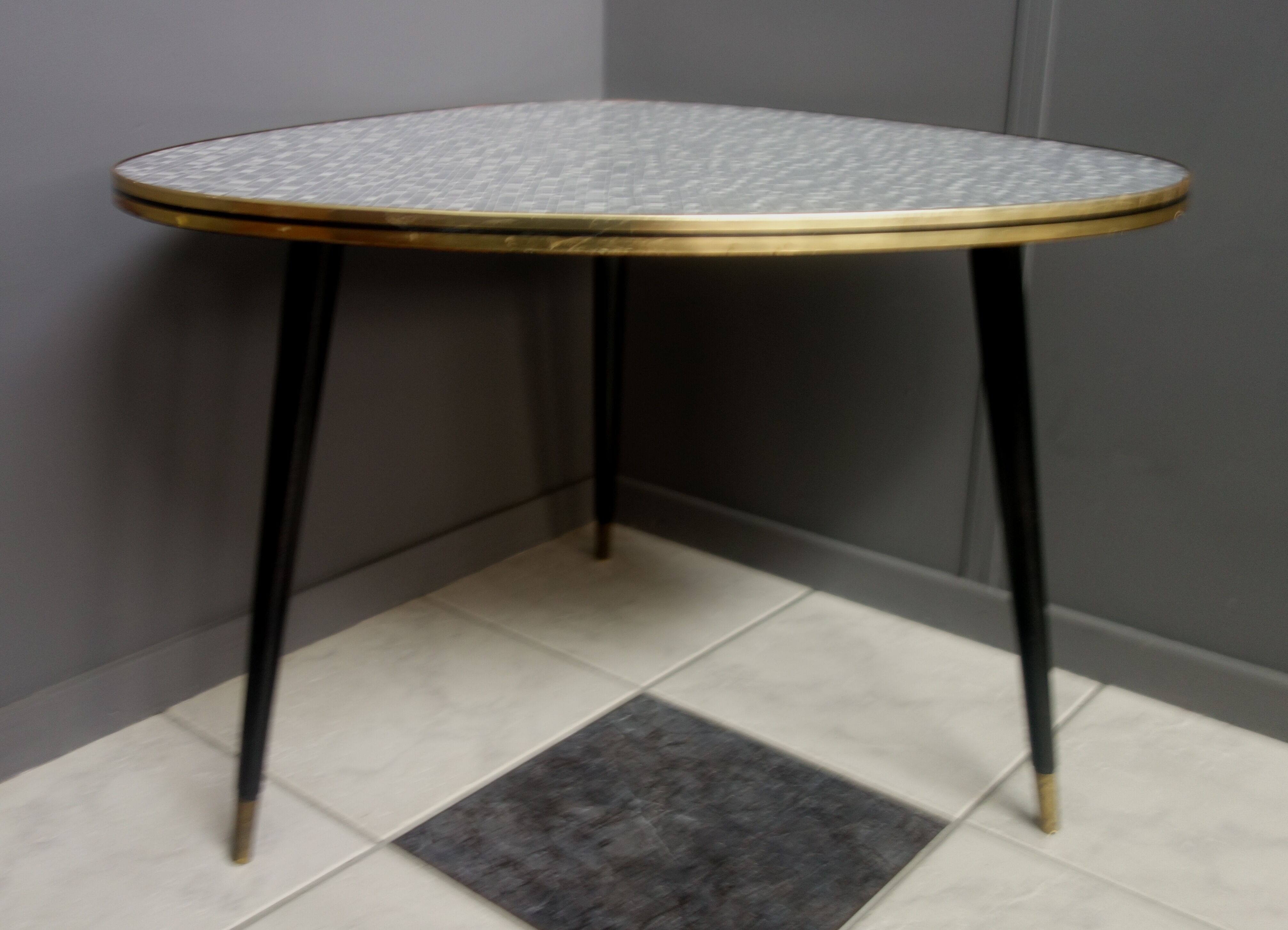 Triangle shape coffee table in grey 1960s