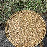 Tabouret en osier tressé