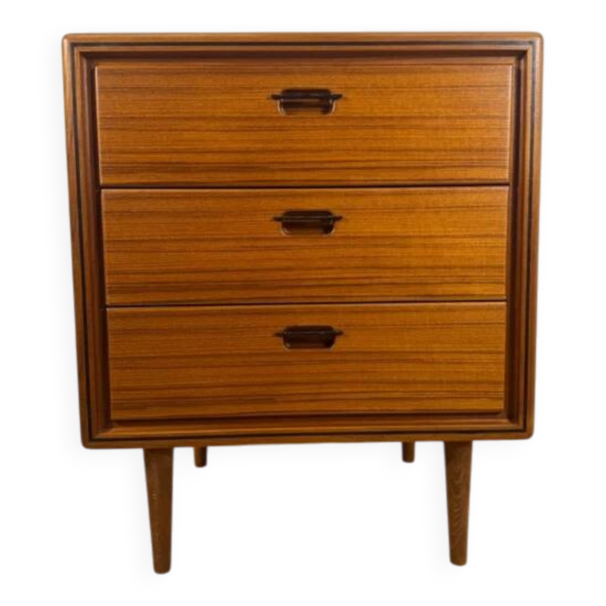 Petite commode en teck à trois tiroirs, Danemark 1960