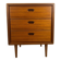 Petite commode en teck à trois tiroirs, Danemark 1960