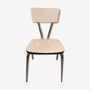 White formica metal chair