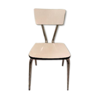 White formica metal chair