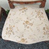 Suite de 3 fauteuils style Louis XV en bois sculpté – tapisserie tradi