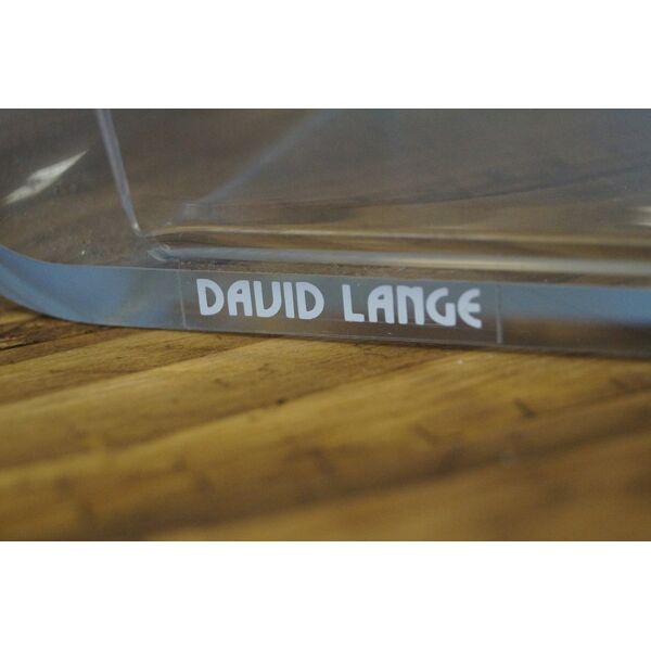 Porte revue David Lange en laiton et plexiglas | Selency