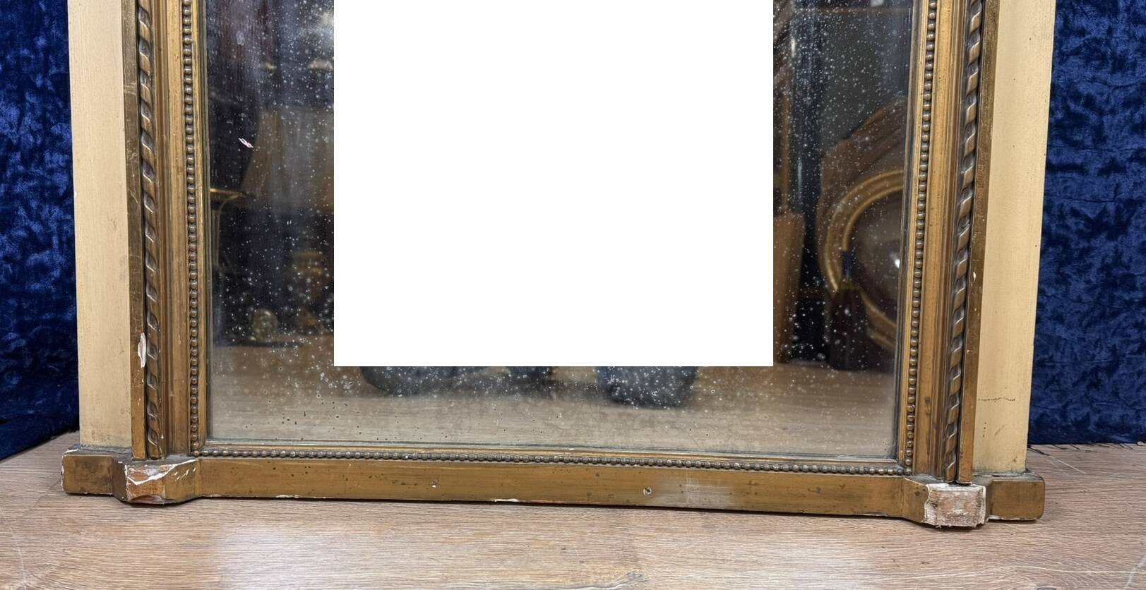 Trumeau style lxvi in lacquered and gilded wood