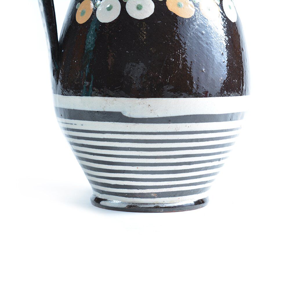 Pichet en porcelaine Pozdisovce Folk Art Piece en Tchécoslovaquie des années 1960