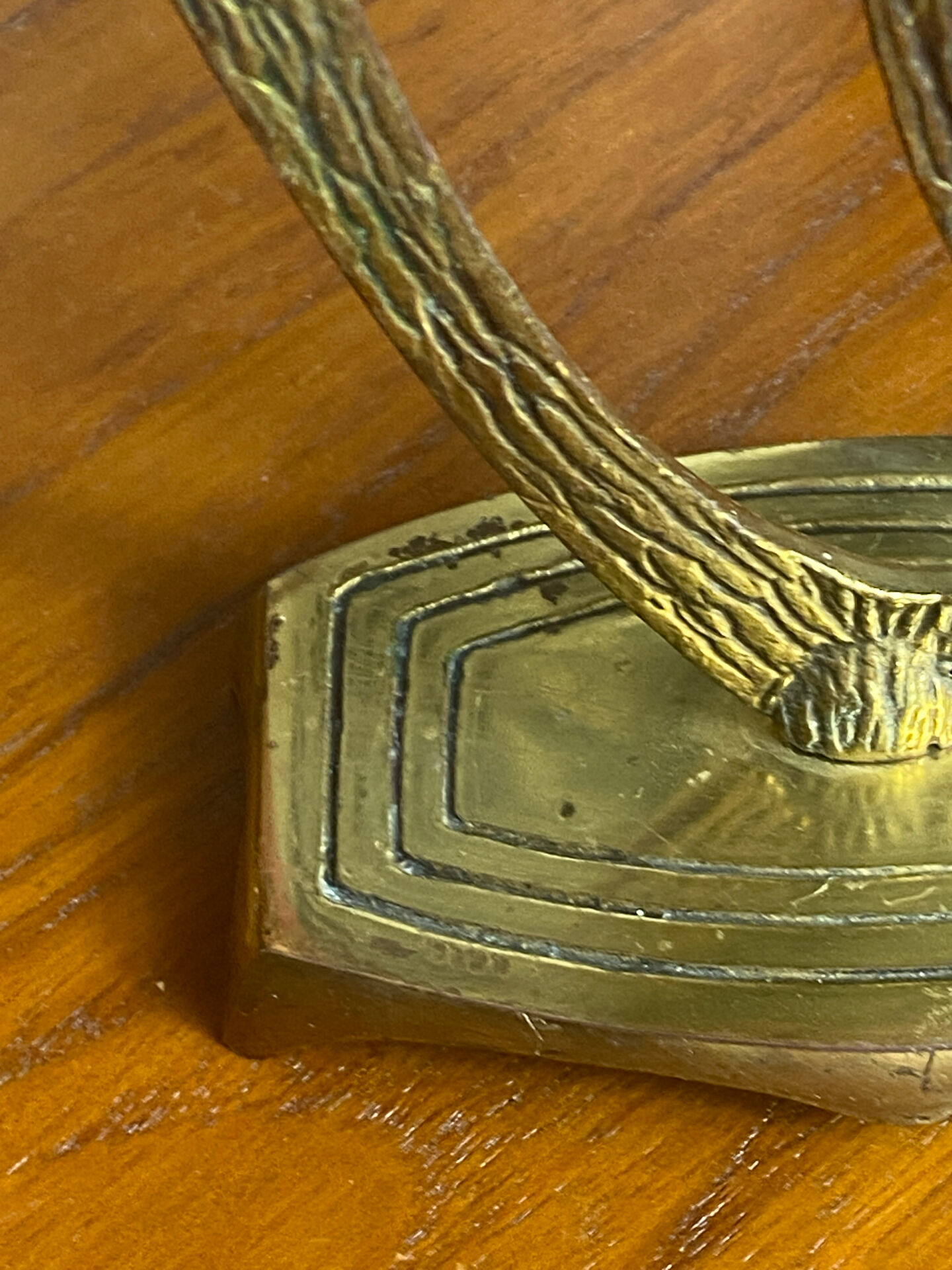 Chandelier, brutalist menorah, Wainberg, in brass.