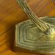 Chandelier, brutalist menorah, Wainberg, in brass.