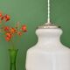 Vintage white opaline suspension globe