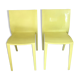 Paire de chaises de Philippe Starck  slick slick jaune