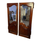 Paire de portes anciennes miroir