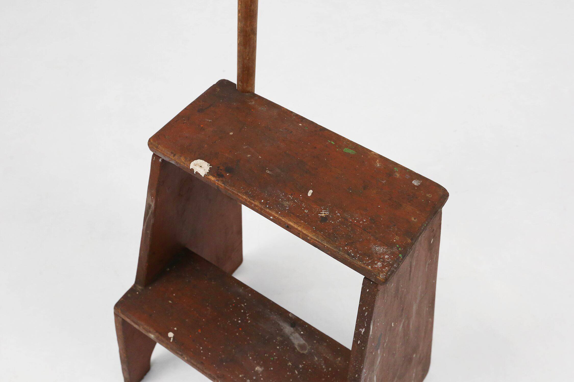 Industrial Wooden Stepladder, France ca. 1900