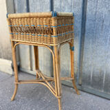 Vintage rattan storage unit