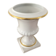 Vase Médicis blanc en porcelaine de Bruxelles