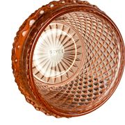 Vintage Pink Pressed Glass Bathroom Vanity Set