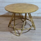 Coffee table or extra round rattan