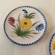 Set of 2 Saint-Clément earthenware saucers – Hand-painted floral design