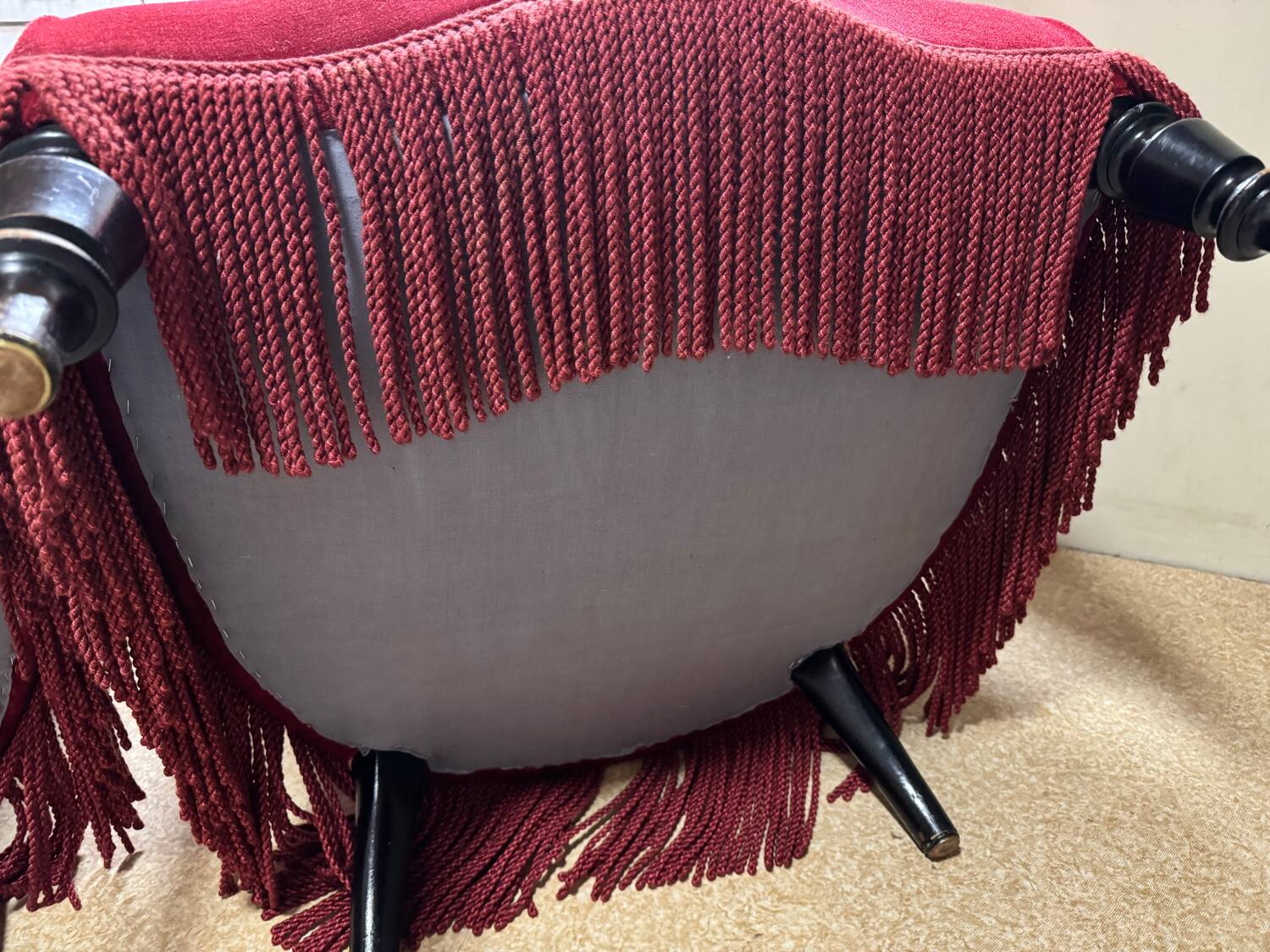 Pair of red toad theater armchairs