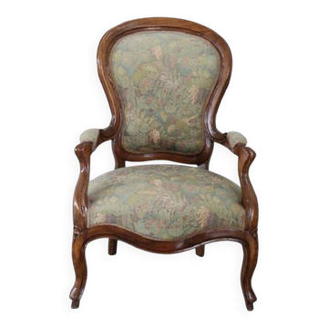 Fauteuil ancien en noyer du XIXe siècle
