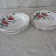 12 assiettes anciennes plate et creuse HBCM Creil Montereau Luxeuil œillets