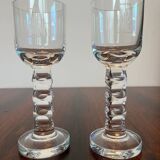Unique luxurious set of 7 design glasses by Moser for Hotel Prag, 1970s