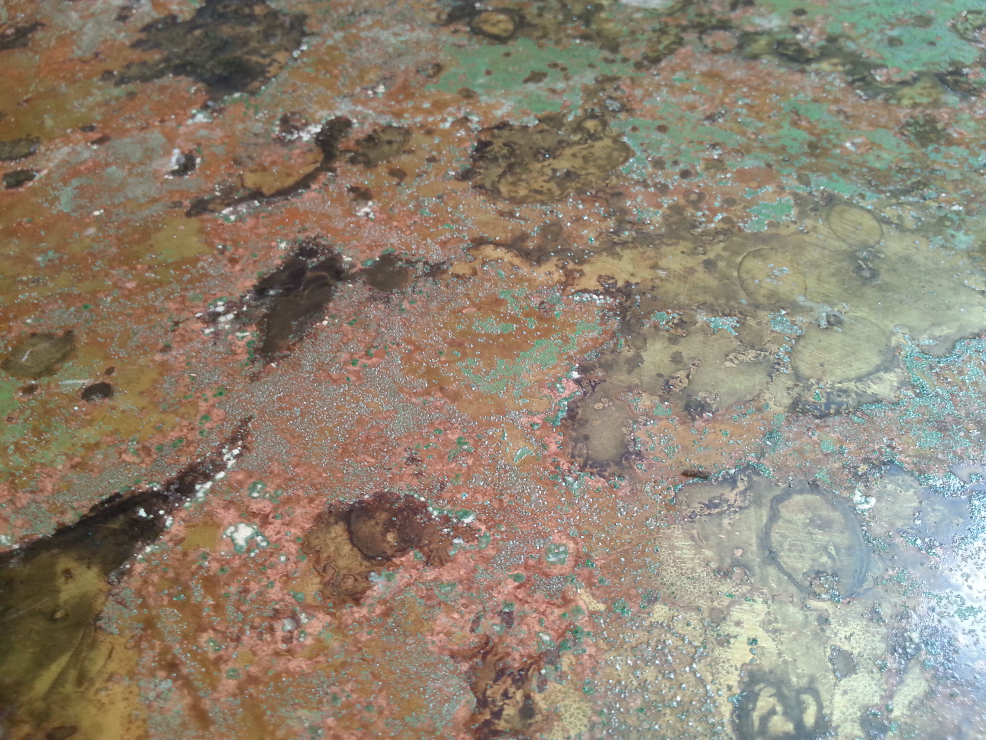 Table bass in brass, bronze plate copper 1940/60