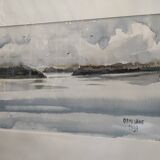 Vintage watercolour by Osmo Laine, 1993