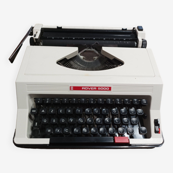 Machine à écrire vintage Rover 5000 Blanche