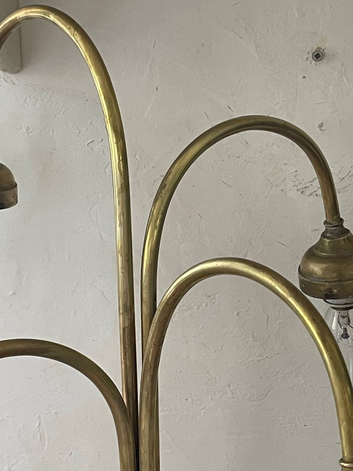Vintage 4-light brass lamp