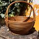 Rare wrapped rattan basket, in the style of Gabriella Crespi / Vivai del Sud.