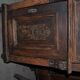 Table de chevet antique en marbre marron avec tiroir et porte, Allemagne 1890s