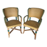 Paire de fauteuils en rotin