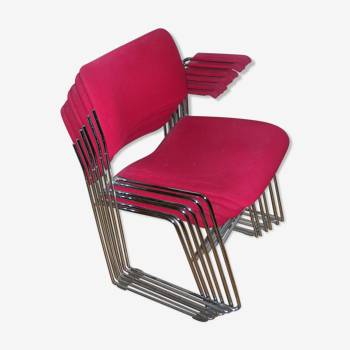 6 chairs "40/4 chair" of David Rowland design