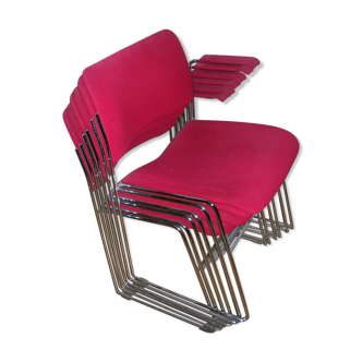 6 chairs "40/4 chair" of David Rowland design