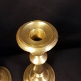 Duo of brass candlesticks