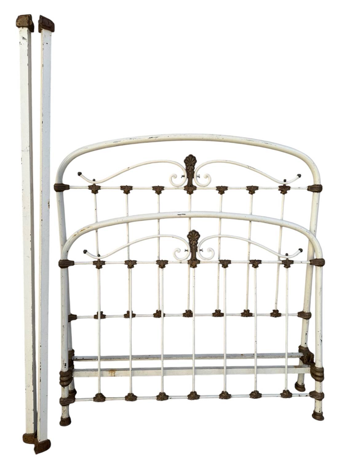 Antique wrought iron bed from the 1900s