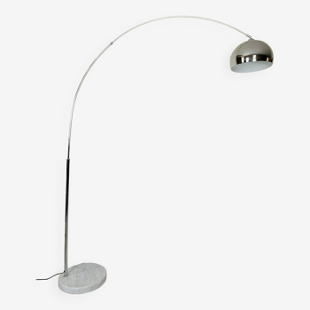 Arc floor lamp with marble base