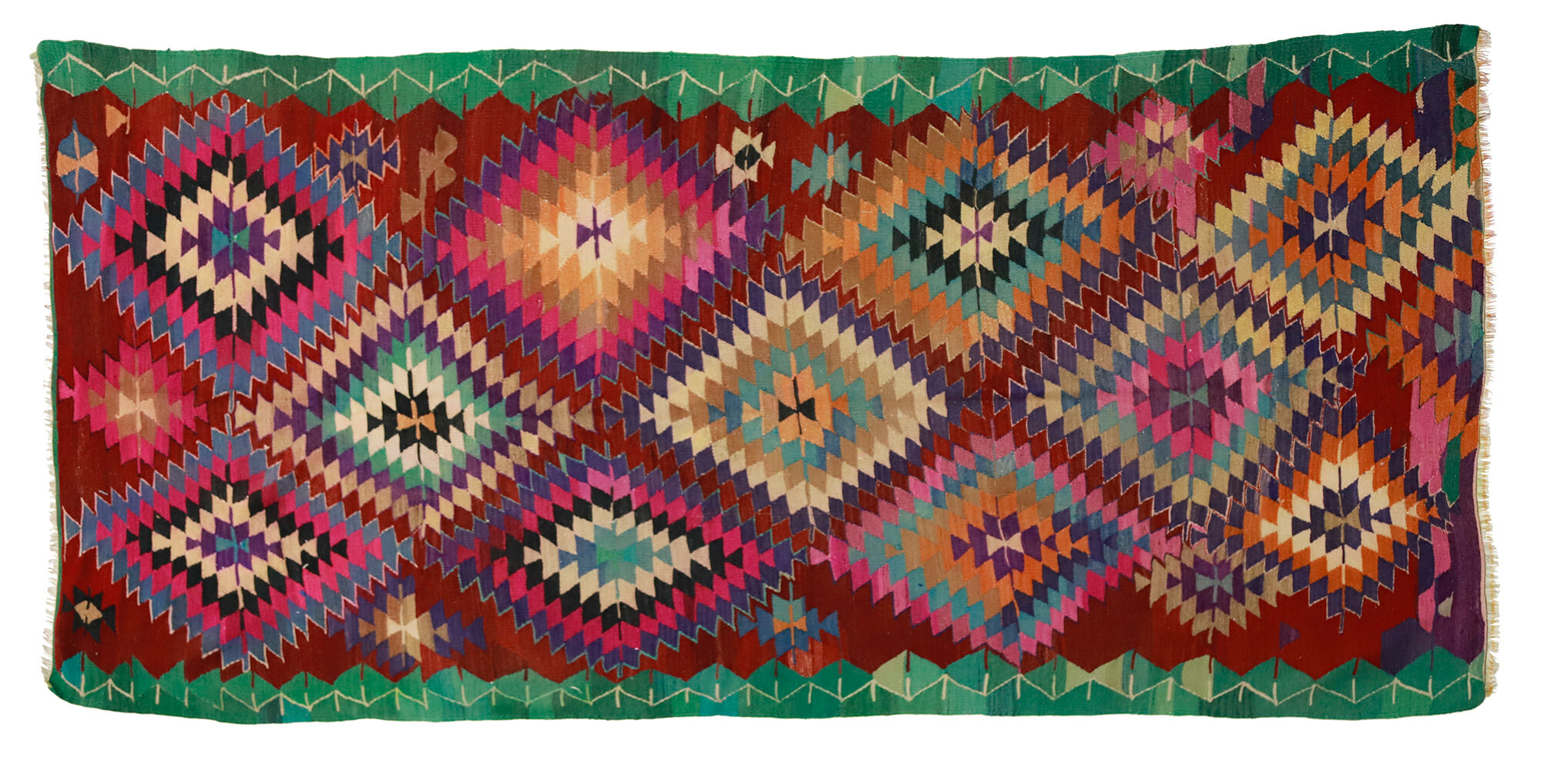 Anatolian handmade kilim rug 291 cm x 148 cm