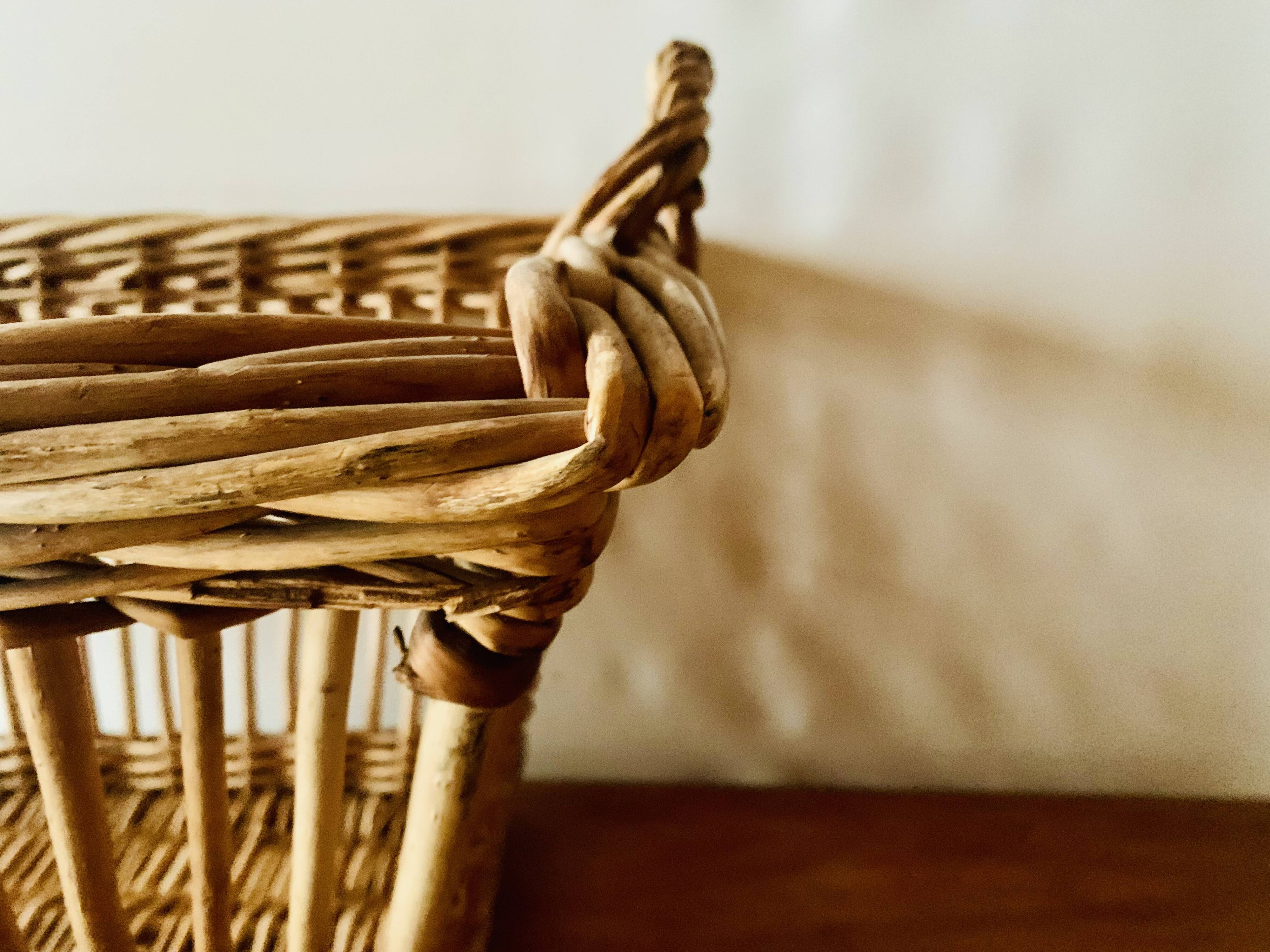 Large vintage wicker basket