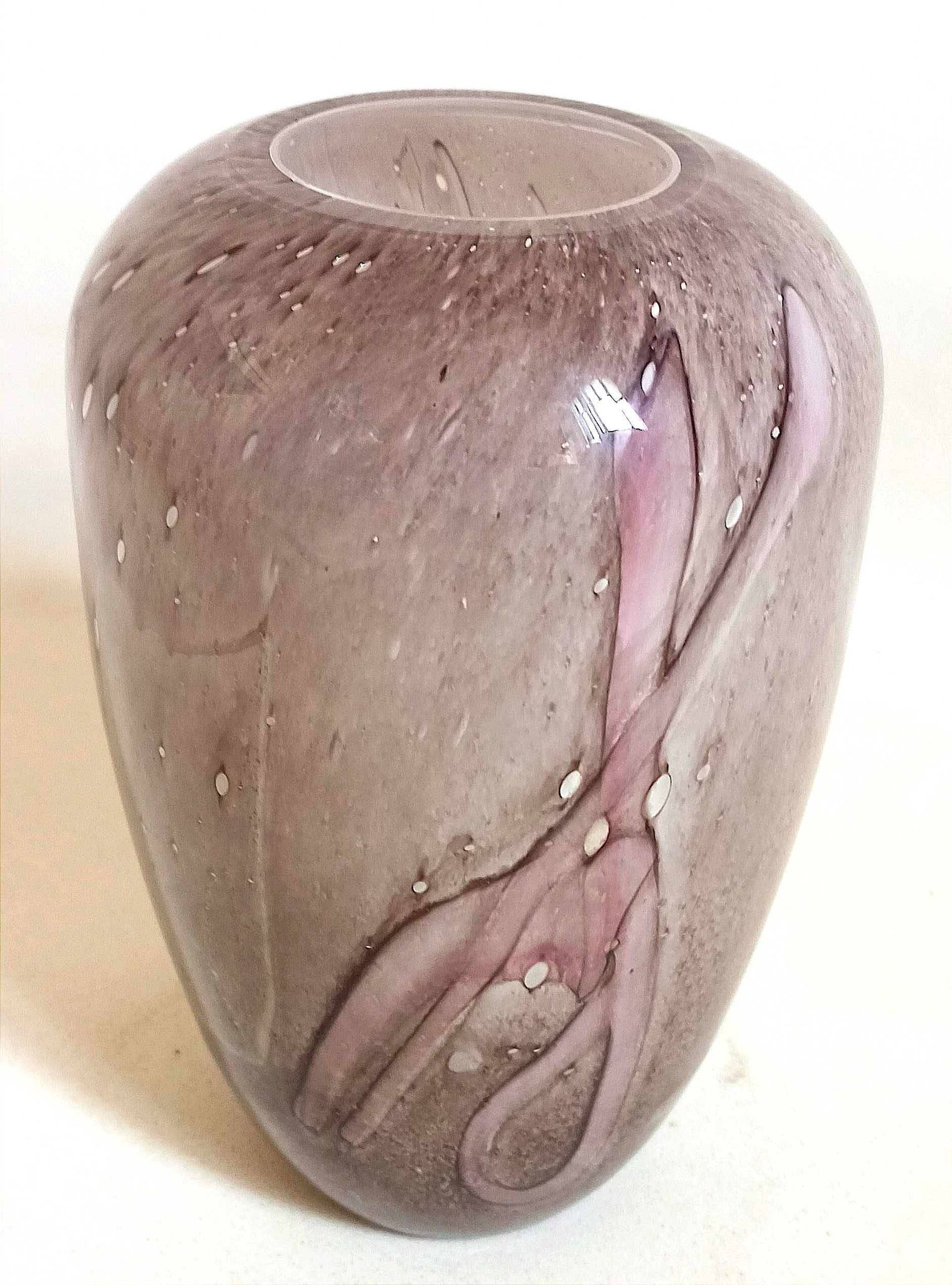 Vase signed La Rochère crystal Height 25.8 cm