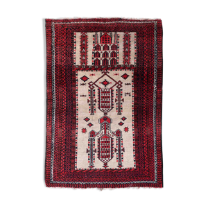 Vintage carpet Afghan Balucch rug