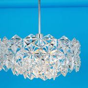 Kinkeldey suspension in chrome and crystal glass, Germany, 1970s.