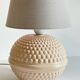 Pale pink ceramic lamp from the 90s